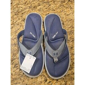 Under Armour Men's Blue/Gray Logo Ignite Pro Sandals Size 12